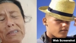 Combinación de fotos de Beatriz Conde Mesa y su hijo, el preso político del 11J Abel Lázaro Machado Conde.