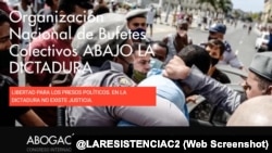 Portada de la Organización Nacional de Bufetes Colectivos de Cuba, hackeada este domingo.