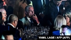 Díaz-Canel y Lis Cuesta en la subasta de Habanos S.A. que recaudó 11,9 millones de dólares y clausuró el XXIII Festival del Habano en La Habana, el 3 de marzo de 2023.