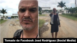 Combinación de fotografías de Ktivo Disidente tras salir de la prisión.