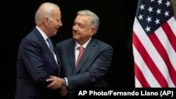 Andrés Manuel López Obrador y Joe Biden en el Palacio Nacional de Ciudad México, el 9 de enero de 2023.