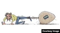 Caricatura de Lauzán.