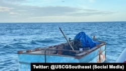 Embarcación en la que se trasladaban migrantes cubanos.
