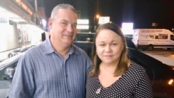 Luis de la Paz y Zoé Valdés en Miami.