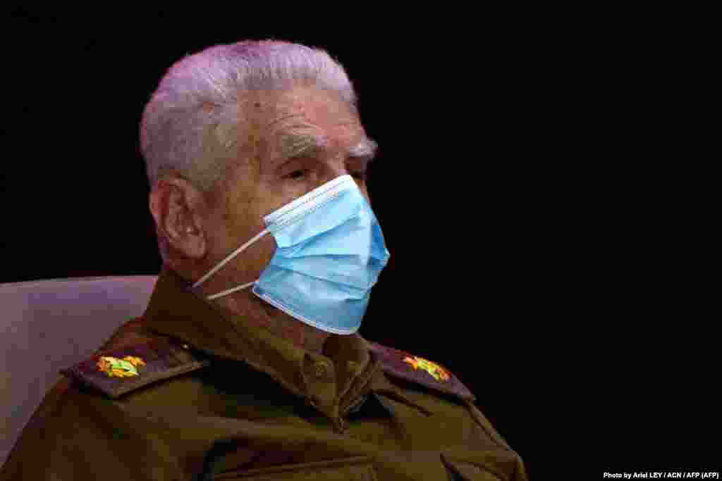 Ramiro Valdés en abril de 2021, en el 8vo Congreso del Partido Comunista de Cuba. 