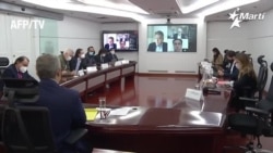 Duque exige cese de bloqueos en el marco de las protestas masivas en Colombia Duque exige cese de bloqueos en el marco de las protestas masivas en Colombia