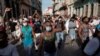 Una marcha de manifestantes contra el gobierno en La Habana, Cuba, el domingo 11 de julio de 2021. AP / Ismael Francisco