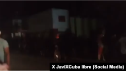 Protesta por apagones en Santa Rita, Granma, miércoles 28 de mayo de 2025.