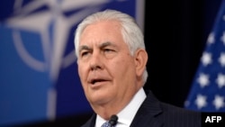 Tillerson en Bruselas.