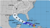 La tormenta tropical Laura a las 11 pm del 23 de agosto de 2020; proyección del Centro Nacional de Huracanes con sede en Miami.