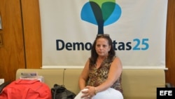 Fotografía donde se ve a la médica cubana Ramona Rodríguez Matos en la sede del Congreso en la ciudad de Brasilia (Brasil).