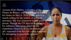 Más de un mes sin noticias de la presa política Aymara Nieto Muñoz Más de un mes sin noticias de la presa política Aymara Nieto Muñoz