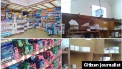 La diferencia es notable entre los estantes surtidos de las farmacias internacionales y las de la red estatal.