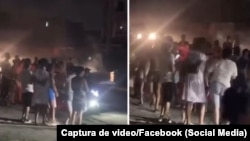 Protesta en Santa Felicia, Mariano, La Habana, el martes 7 de octubre de 2025.