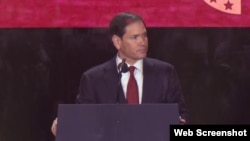 Secretario de Estado de EEUU en la ceremonia a Charlie Kirk