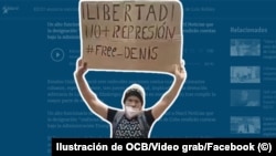 El 4 de diciembre de 2020, Luis Robles se manifestó en el Boulevard de San Rafael, en La Habana, con un cartel que exigía la libertad del rapero contestatario Denis Solís y el fin de la represión en Cuba.