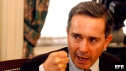 Fotografía de archivo del expresidente colombiano, Álvaro Uribe Vélez.