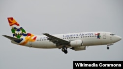 Un avión de Cayman Airways.