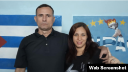 José Daniel Ferrer junto a su esposa, Nelva Ismarays Ortega, en una imagen de archivo.