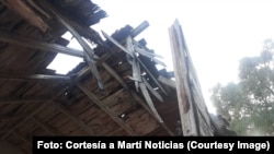 Derrumbe en la vivienda de Jessica Cohimbra, manifestante del 11J en Cuba