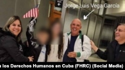 Jorge Luis Vega García a su llegada al aeropuerto de Tampa, en Florida, el 20 de enero de 2024 a través del programa de Parole Humanitario.