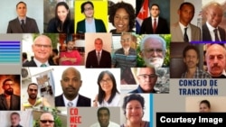 Cartel del Consejo para la Transición Democrática en Cuba.