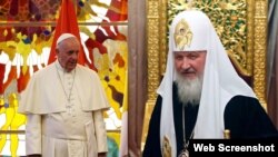 El Papa Francisco (izq) y el Patriarca Kirill de Moscú y de todas las Rusias (der) se reunirán en La Habana