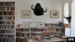 Interior de la residencia Finca Vigía, en La Habana (Cuba), donde vivió por más de 20 años el escritor estadounidense Ernest Hemingway (1899-1961).