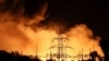 Una planta de energía térmica en Ucrania después de ser alcanzada por un ataque con misiles rusos.