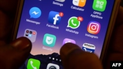 Aplicaciones en un teléfono.