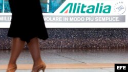 Zona de salidas del aeropuerto de Malpensa, Italia.