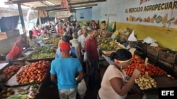 Mercado agropecuario en La Habana. Archivo.
