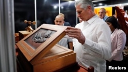 Miguel Díaz-Canel en la inauguración del Festival Habanos en Cuba.