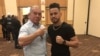 El profesor Roberto Quesada con el 2 veces campeón olímpico (Londres 2012 & Río de Janeiro 2016), el cubano Robeisy Ramírez. ( @RQBoxing)