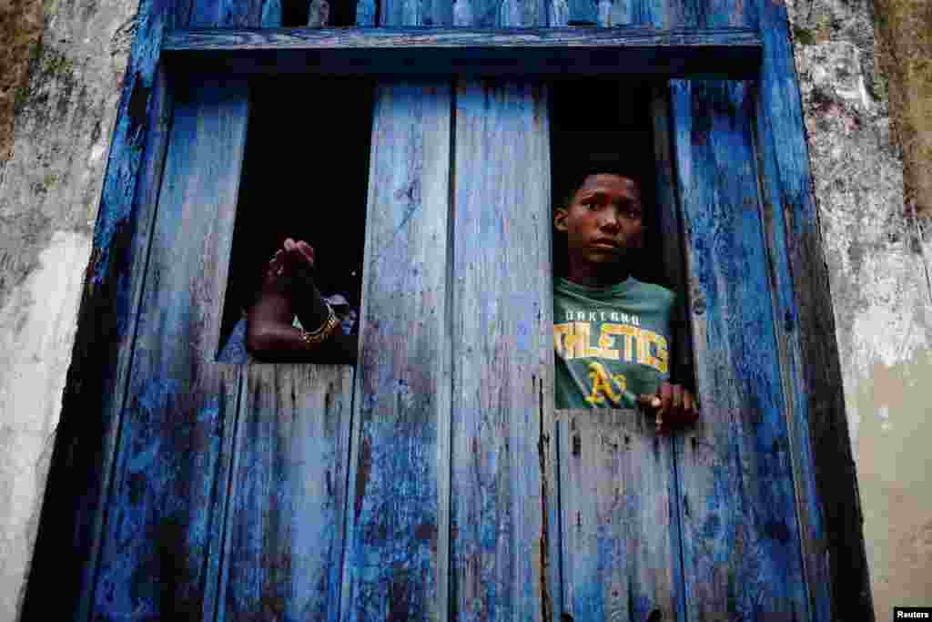 Cubanos en la procesión de la Virgen de Regla, el 7 de septiembre de 2018.