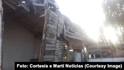 Derrumbe en la vivienda de Jessica Cohimbra, manifestante del 11J en Cuba