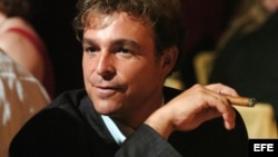 Antonio Castro en una subasta de humidores.