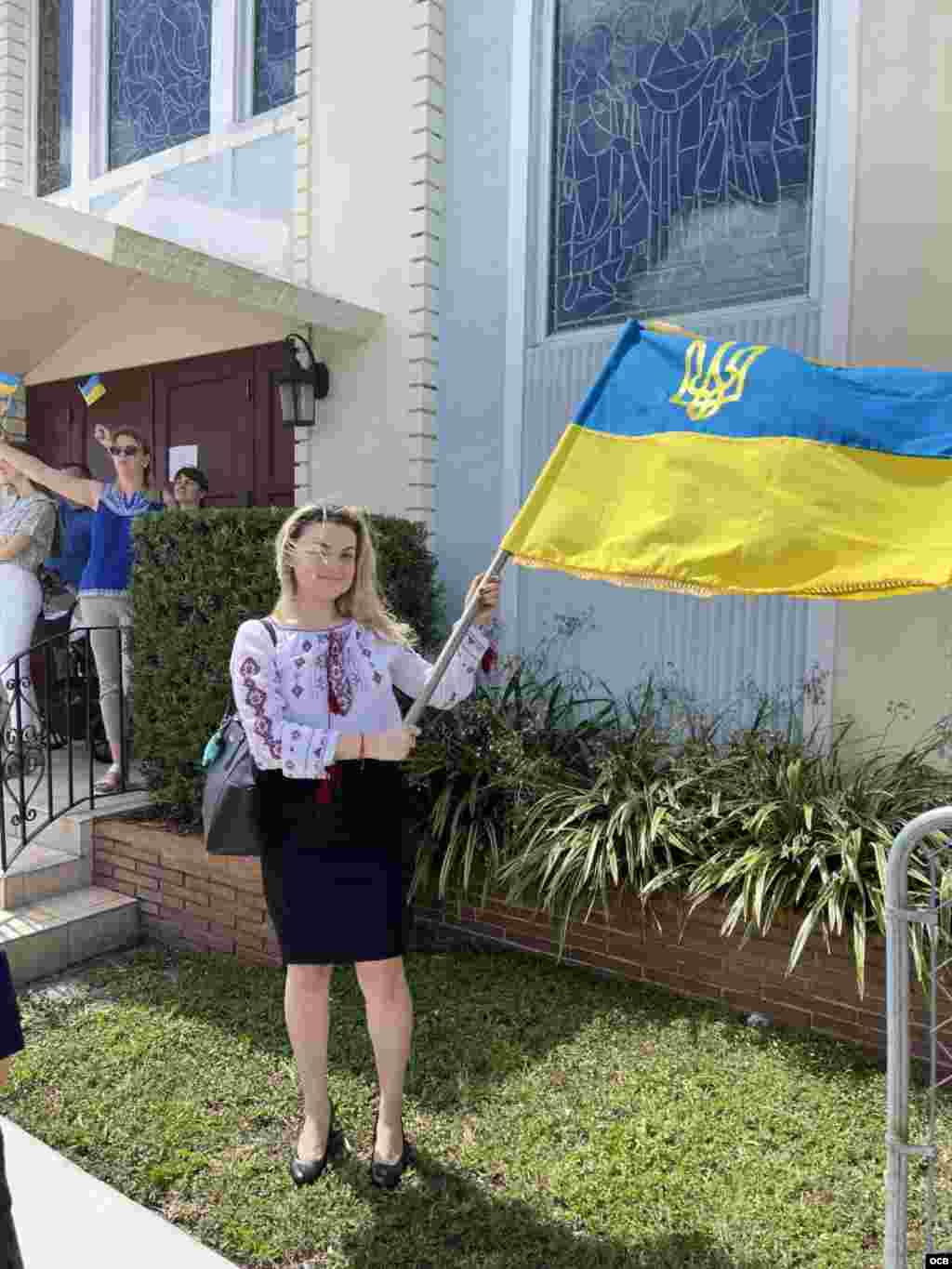 Manifestación en Miami en apoyo a Kyiv.