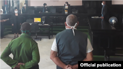 Foto Archivo. Un tribunal en Cuba durante la pandemia.