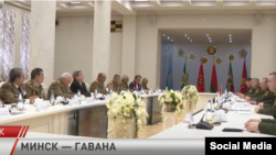 Delegacion militar de Cuba en Minsk.