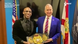 Info Martí | El boxeador cubano Yordenis Ugás fue homenajeado por el congresista Mario Díaz-Balart Info Martí | El boxeador cubano Yordenis Ugás fue homenajeado por el congresista Mario Díaz-Balart