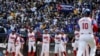 El equipo de Cuba celebra un jugada en el Clásico Mundial de Béisbol (WBC) en el Estadio Intercontinental de Béisbol de Taichung en Taichung, Taiwán, el 12 de marzo de 2023. (Foto AP /I-Hwa Cheng)