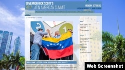 Cumbre Latinoamericana organizada por el gobernador de Florida Rick Scott.