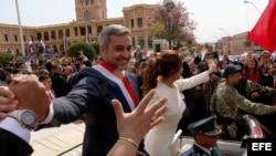Investidura del nuevo presidente de Paraguay Mario Abdo Benítez, en Asunción.