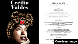 Cartel de la puesta en escena de "Cecilia Valdés" en el Teatro de la Zarzuela de Madrid.